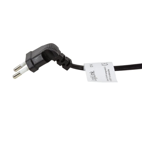 LogiLink 0.75m, CEE 7/16/IEC 60320-C7 Sort 0,75 m CEE7/16 C7 forbinder