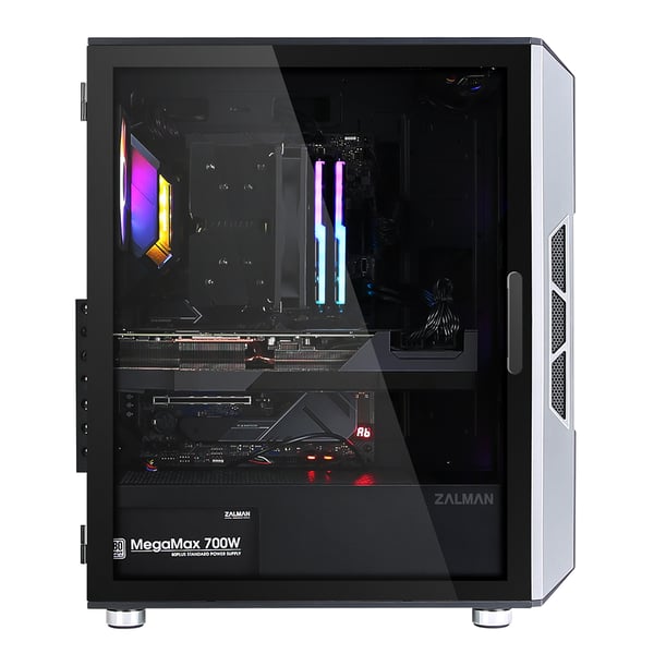 Zalman I3 Neo ATX Mid Tower PC Case Mesh front for efficient cooling Pre-installed fan 3 Midi Tower Musta
