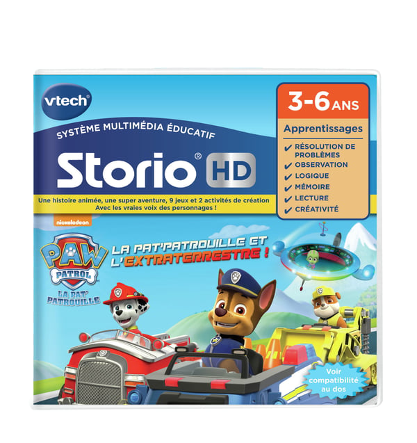 VTech Jeu Storio HD Pat' Patrouille