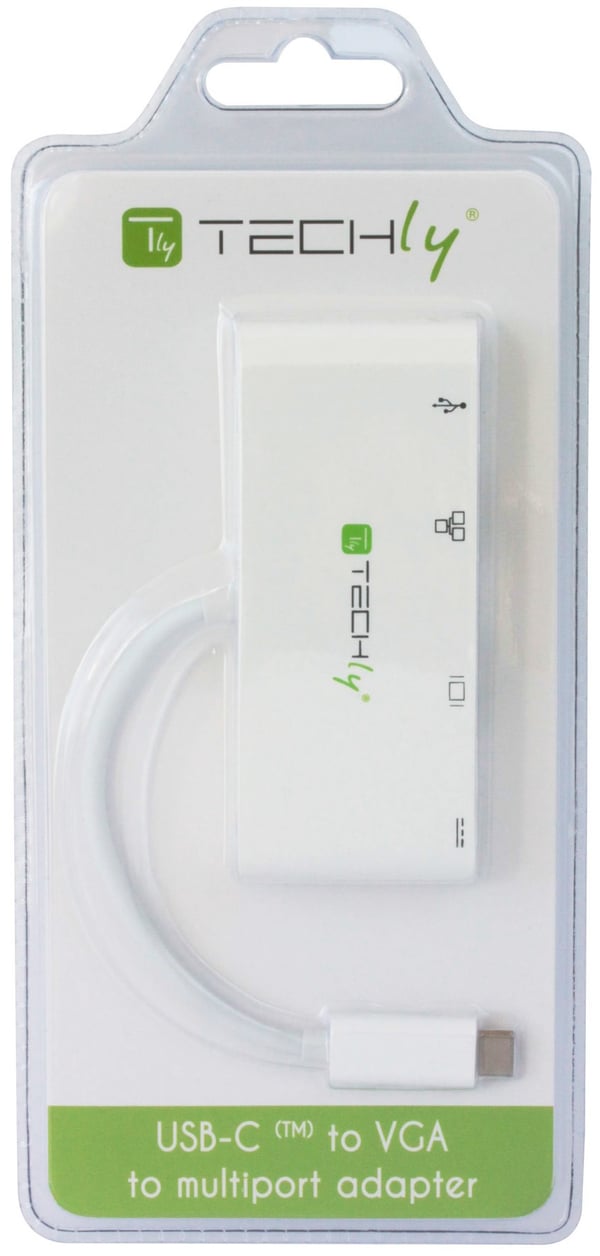 Techly IADAPUSB31DOC2 dockingstation USB 3.2 Gen 1 (3.1 Gen 1) Type-C Hvid