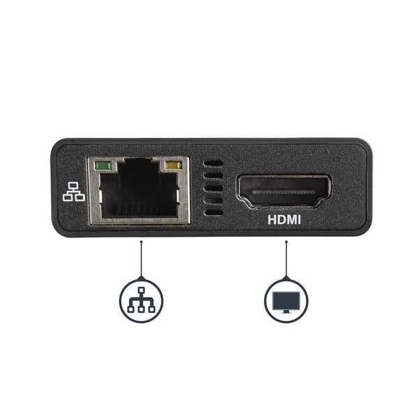 StarTech.com DKT30CHPD kannettavien tietokoneiden telakka ja porttitoistin Langallinen USB 3.2 Gen 1 (3.1 Gen 1) Type-C Musta
