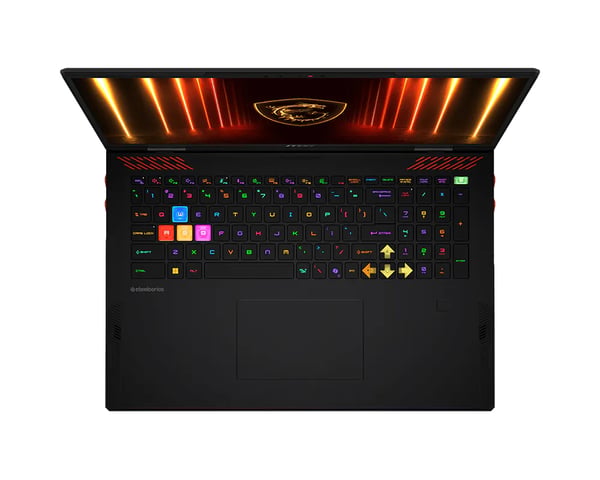 MSI Raider 18 HX AI A2XWIG-229IT Intel Core Ultra 9 285HX Kannettava tietokone 45,7 cm (18") UHD+ 64 GB DDR5-SDRAM 4 TB SSD NVIDIA GeForce RTX 5080 Laptop GPU Wi-Fi 7 (802.11be) Windows 11 Home Musta