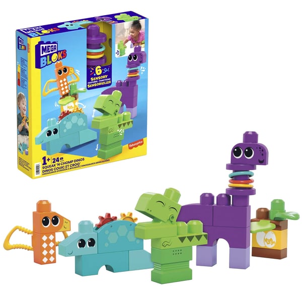 MEGA BLOKS Pib og gumle-dinoer
