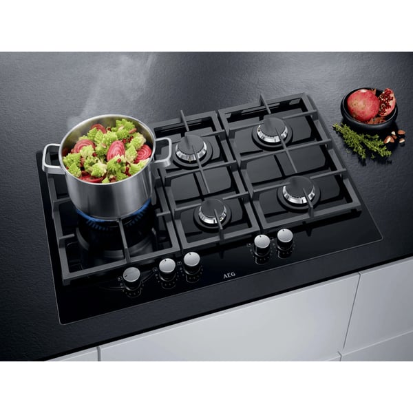 AEG HKB75820NB Sort Indbygget 75 cm Gaskomfur 5 zone(s)
