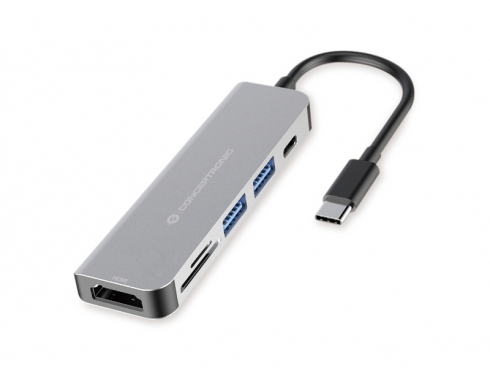 Conceptronic DONN02G dockingstation USB 3.2 Gen 1 (3.1 Gen 1) Type-C Aluminium