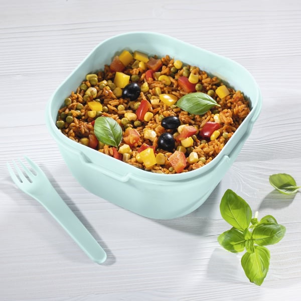 Hama 00181585 madkasse Frokostbeholder 1,7 L Polypropylen (PP), Silikone Grå, Lyse Blå 1 stk
