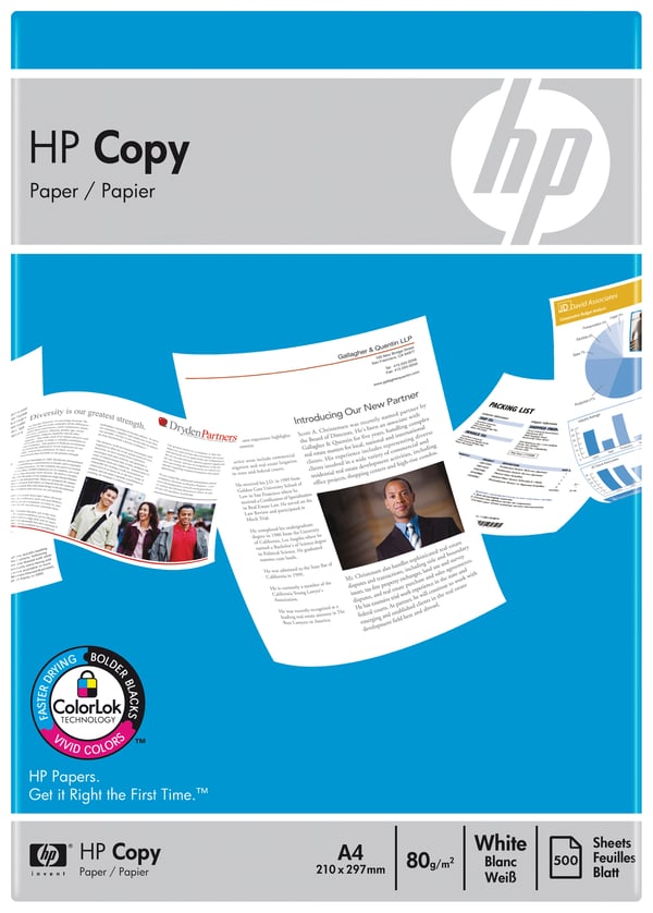 HP kopipapir, 80 g/m2, 500 ark/A4/210 x 297 mm