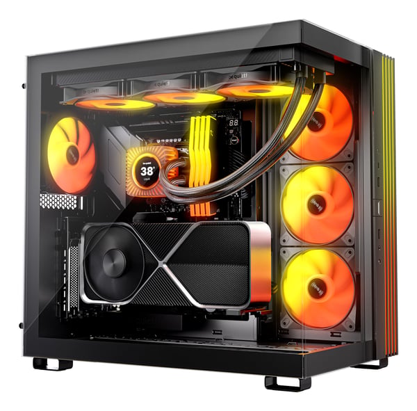 be quiet! LIGHT LOOP IO LCD | 360mm Suoritin All-in-one-nesteenjäähdytin 12 cm Musta 1 kpl