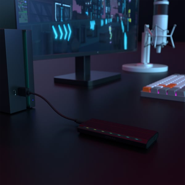 AISENS ASM2-RGB012B Hölje för lagringsenheter SSD-inkapsling Svart M.2