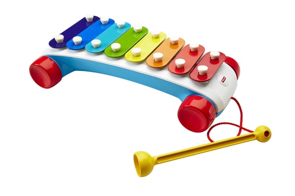 Fisher-Price Klassisk xylofon från , rullande låtsasxylofon för barn Fisher-Price Klassisk xylofon från , rullande låtsasxylofon för barn