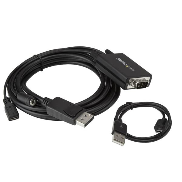 StarTech.com DP2VGAAMM3M videokabel adapter 3 m DisplayPort VGA (D-Sub) Sort