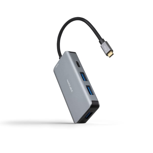 Nanocable 10.16.1005 gränssnittshubbar USB 3.2 Gen 1 (3.1 Gen 1) Type-C 5000 Mbit/s Grå