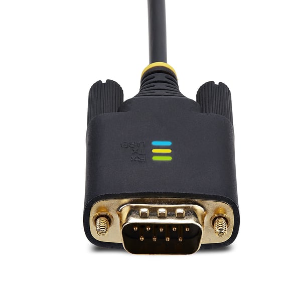 StarTech.com 3.3ft (1 m) USB till seriell adapterkabel, COM retention, utbytbara skruvar/muttrar, USB-A till DB9 RS232, FTDI-chip, ESD-skydd, Windows/macOS/Linux