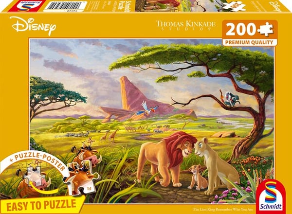 Thomas Kinkade Studios: Disney - Løvernes Konge Husk Hvem Du Er (200 Brikker)