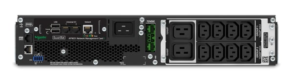 APC SRT2200RMXLI-NC UPS-enhed Dobbeltkonvertering (online) 2,2 kVA 1980 W 12 AC stikkontakt(er)