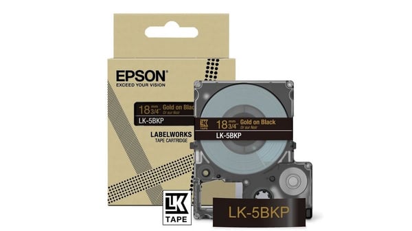 Epson LK-5BKP Svart, Guld