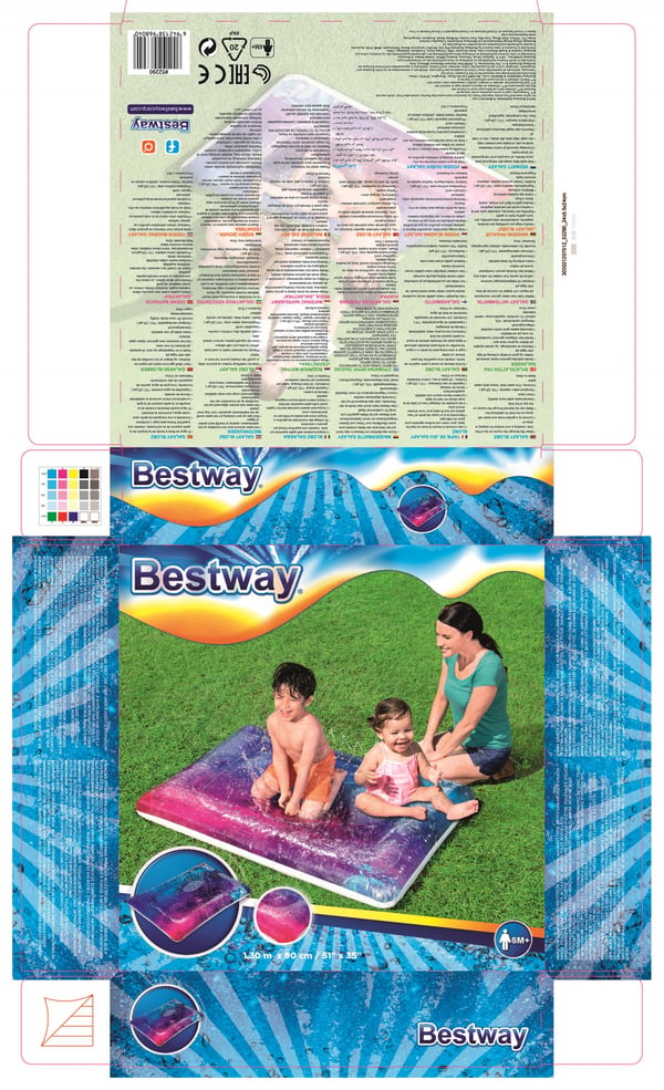 Galaktisk vandmåtte til børn 130x90cm BESTWAY + vandspray