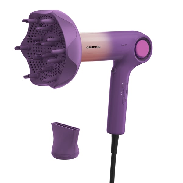 Grundig HD 9480 hiustenkuivain 1600 W Vaaleanpunainen, Purppura