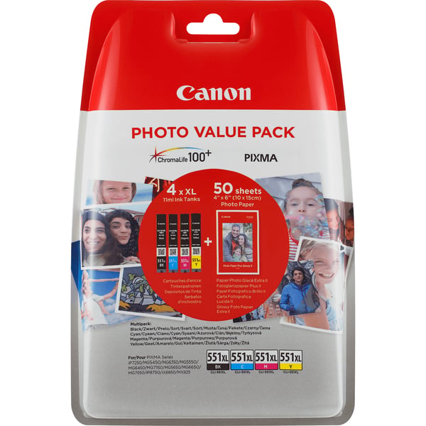 Canon 6443B006 blækpatron Original Foto sort, Foto cyan, Foto magenta, Foto gul