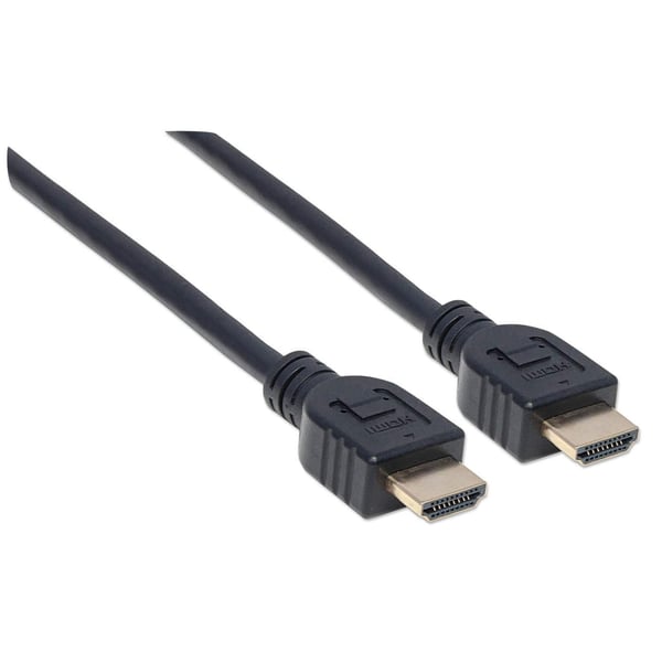 Manhattan HDMI-kabel med Ethernet (CL3-klassificeret, egnet til brug i væg), 4K@60Hz (Premium High Speed)