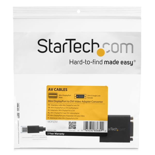 StarTech.com Aktiv Mini DisplayPort til DVI Adapter - mDP til DVI-I Konverter (Han/Hun)
