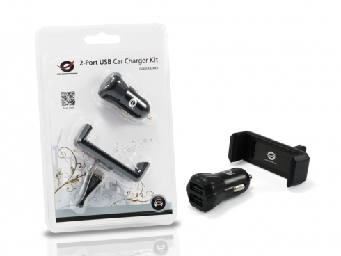 Conceptronic CUSBCAR2AKIT oplader til mobil enhed Smartphone, Tablet Sort Cigartænder Automatisk