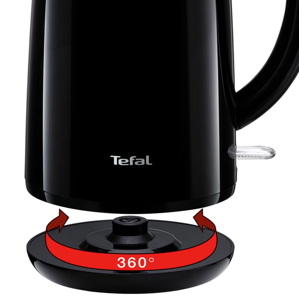 Tefal Safe'Tea KO2608 vedenkeitin 1,7 L 1800 W Musta