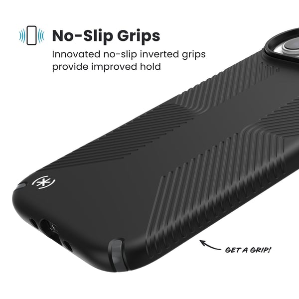 Speck Presidio2 Grip Cover til iPhone 17 Air Sort/Skifergrå/Hvid