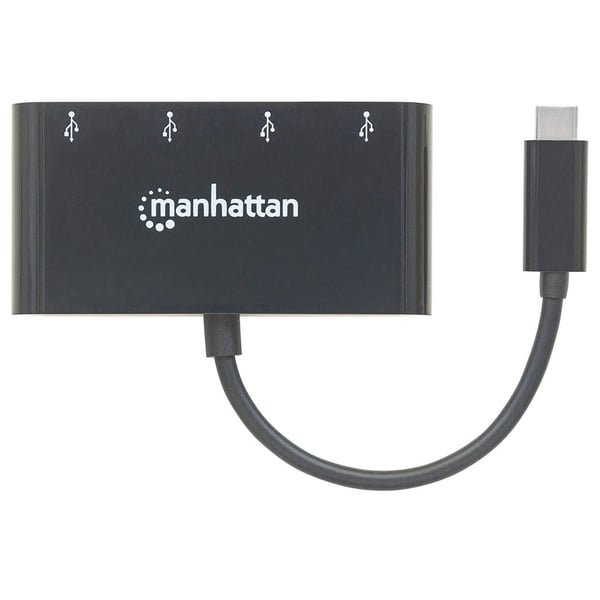 Manhattan 162746 keskitin USB 3.2 Gen 1 (3.1 Gen 1) Type-C 5000 Mbit/s Musta