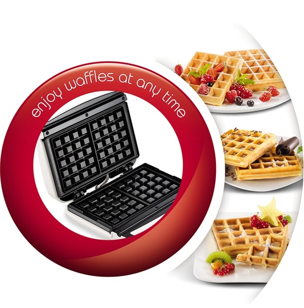 Moulinex Waffle Time 4 vaffel/vafler 700 W Hvid