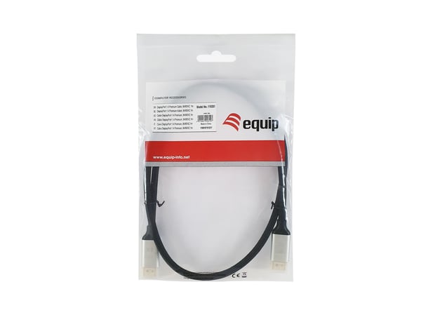 Equip 119265 DisplayPort-kabel 5 m Aluminium, Svart