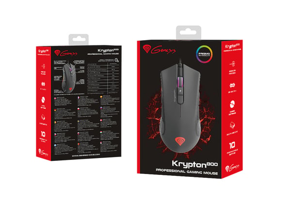 GENESIS Krypton 800 datormöss Spela Ambidextrous Optisk 10200 DPI