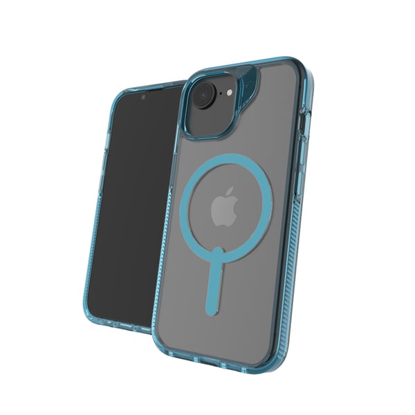 ZAGG Santa Cruz Snap - beskyttelsescover til iPhone 16e / 15 / 14 / 13 kompatibel med MagSafe (blå)