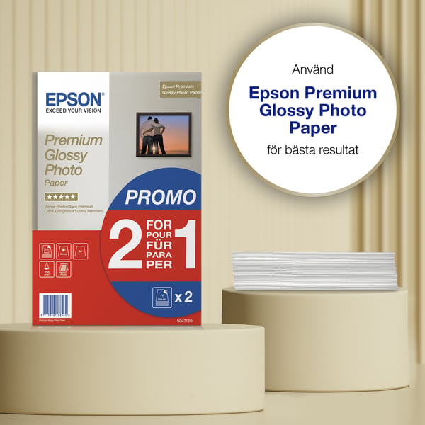 Epson A4 Premium Glossy Photo Paper 255 g/m², 30 ark