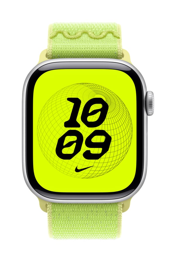 Apple Nike Sport Loop Yhtye Vaaleanvihreä Nailon, Kierrätetty polyesteri, Elastaani
