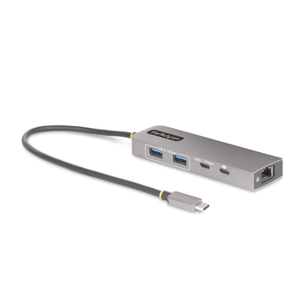 StarTech.com 3-Port USB-C Hub, 2.5GbE, 100W Power Delivery, USB 3.2 10Gbps
