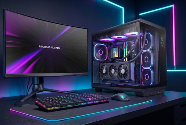 Mars Gaming MCREVPRO datorväskor Midi Tower Svart