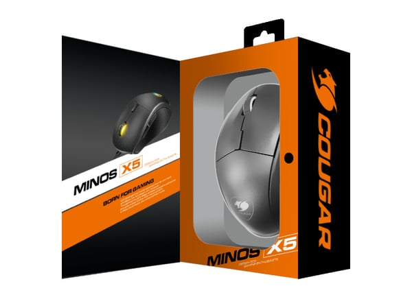COUGAR Minos X5 mus Spil Højre hånd USB Type-A Optisk 12000 dpi