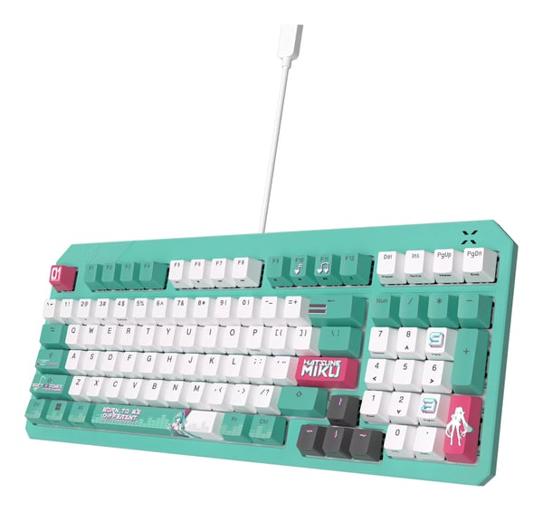 ASUS TUF Gaming K3 Gen II Hatsune Miku Edition tangentbord Spela USB Multifärg
