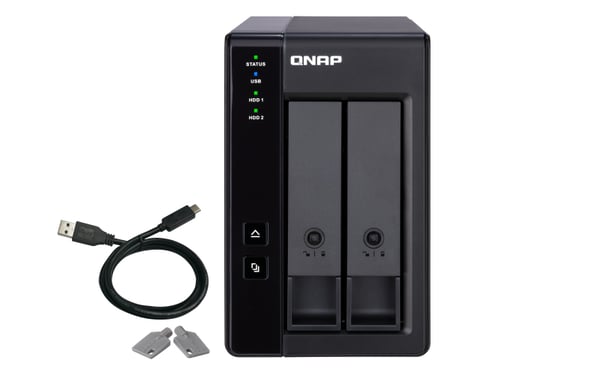 QNAP TR-002 drevkabinet HDD/SSD kabinet Sort 2.5/3.5"