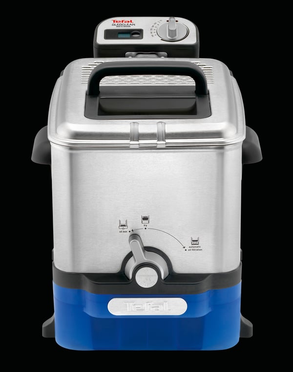 Tefal Oleoclean Pro Inox & Design FR8040 Yksi 3,5 L 2300 W Musta, Ruostumaton teräs