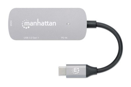 Manhattan 130707 kannettavien tietokoneiden telakka ja porttitoistin Langallinen USB 3.2 Gen 1 (3.1 Gen 1) Type-C Alumiini Manhattan 130707 kannettavien tietokoneiden telakka ja porttitoistin Langallinen USB 3.2 Gen 1 (3.1 Gen 1) Type-C Alumiini
