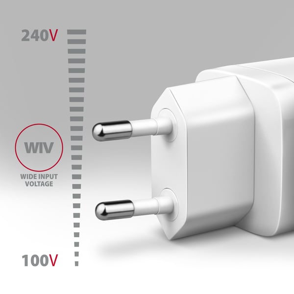 Axagon ACU-PQ30W Ladegerät QC3.0.4.0/AFC/FCP/PPS/Apple+ PD USB-C 30W - weiß - USB Typ C Mobiltelefon, Smartphone, SmartWatch, Tablet, Universel Hvid Vekselstrøm Hurtig opladning Indendørs