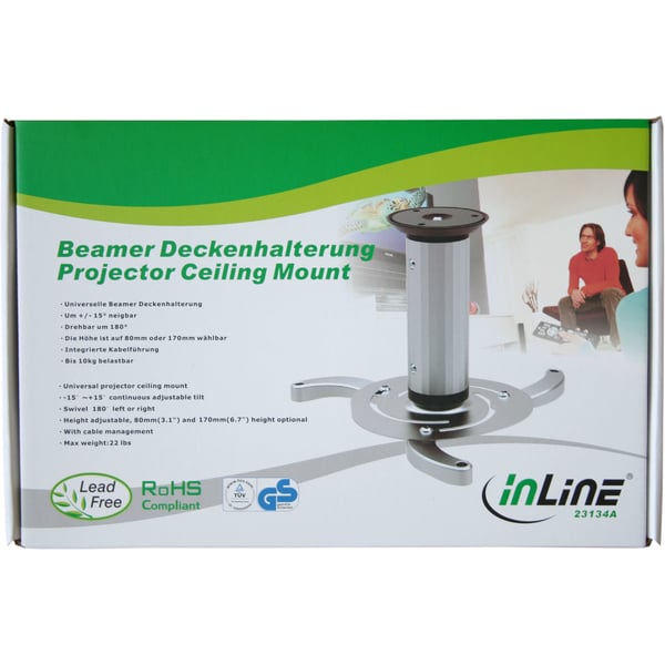 InLine 23134A projektorfästen Tak Svart