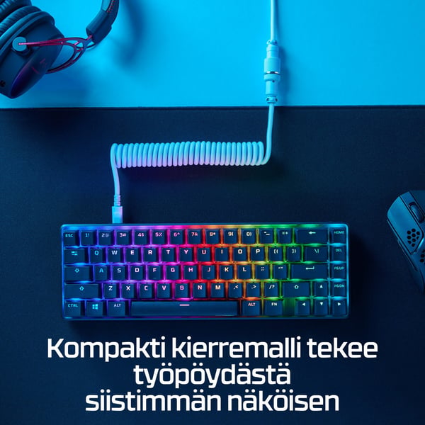 HyperX USB-C Coiled Cable -kaapeli, vaaleansininen-valkoinen