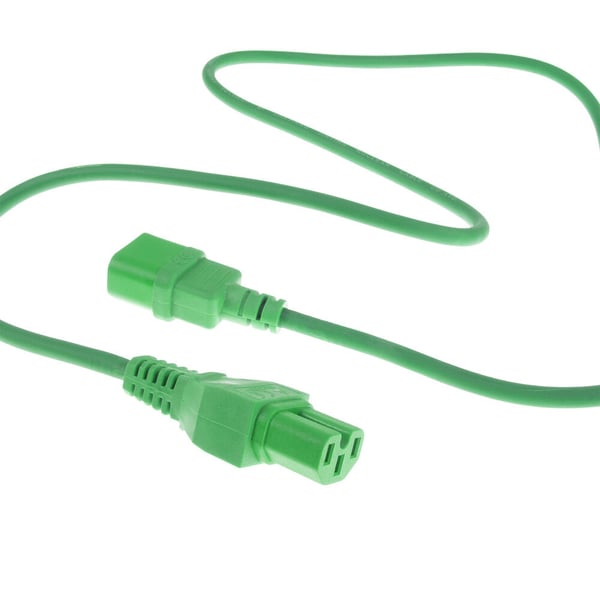 ACT AK5394 el-ledning Grøn 1,5 m IEC C14 IEC C15