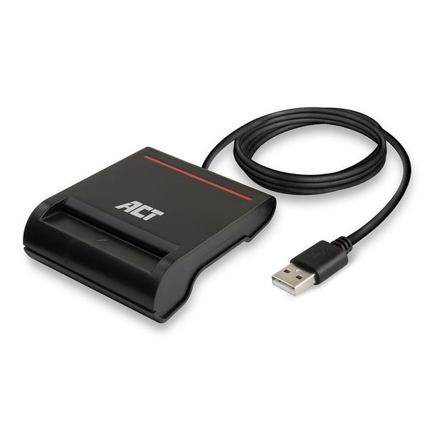 ACT AC6015 läsare smarta kort inomhus USB USB 2.0 Svart