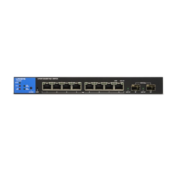 Linksys 8-portars Gigabit-nätverksswitch med PoE+