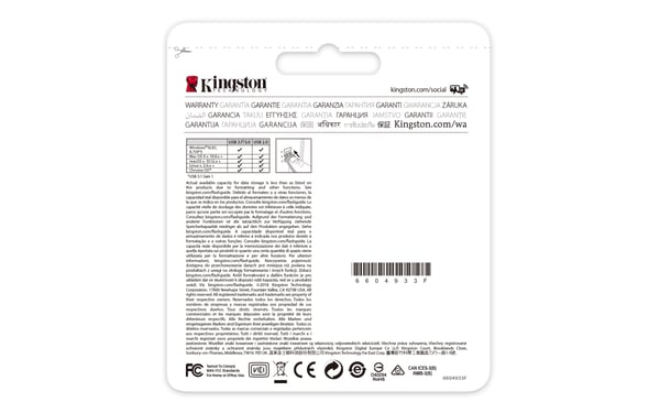 Kingston Technology DataTraveler 106 USB-muisti 64 GB USB A-tyyppi 3.2 Gen 1 (3.1 Gen 1) Musta, Punainen