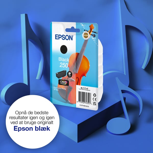 Epson Enkeltpakke, sort 250 Violin Claria Photo HD-blæk